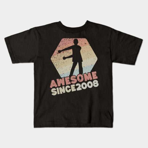 Gift for 12 Year Old birthday boy Awesome Since 2008 Kids T-Shirt by daylightpombo3